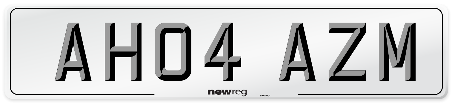 AH04 AZM Number Plate from New Reg